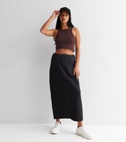 New Look Petite Black Parachute Midaxi Skirt